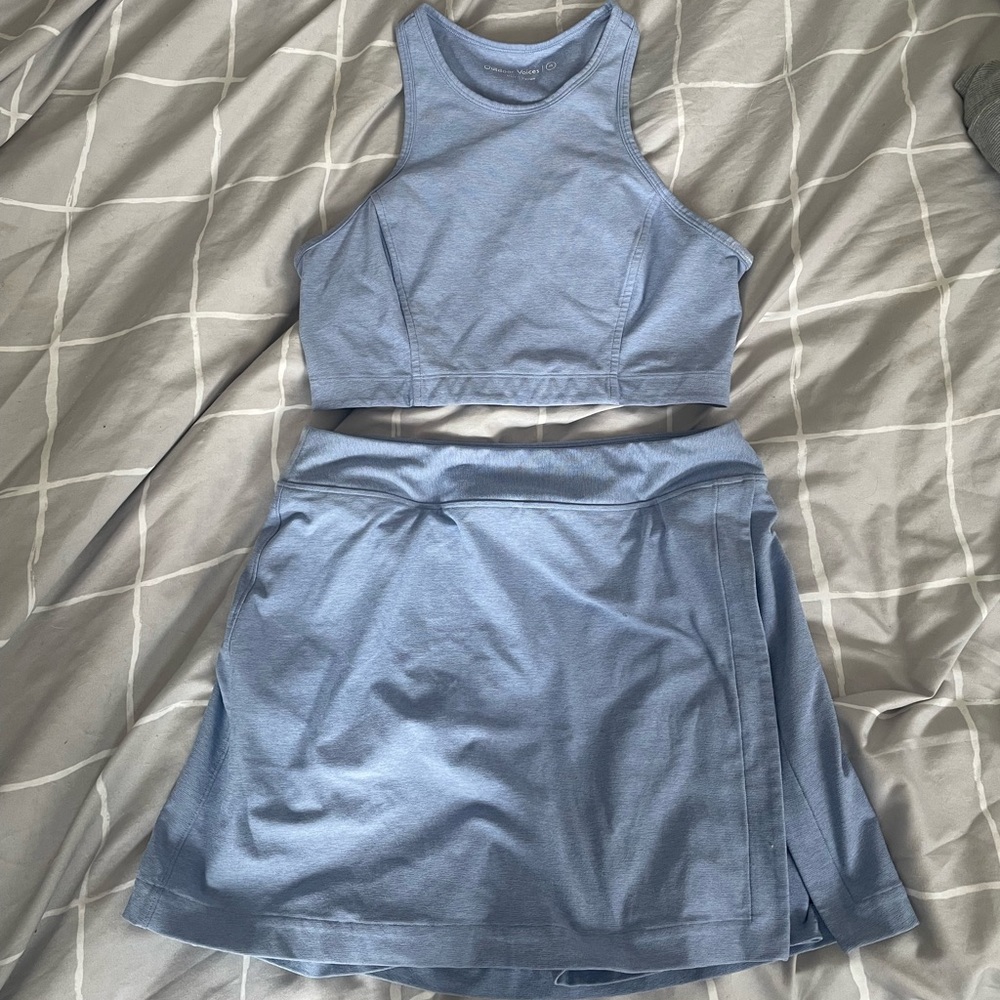 Outdoor voices limited edition light blue set
